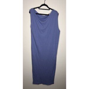 Free People Beach Blue Oversized Maxi Tee Pocket Dress Size XS